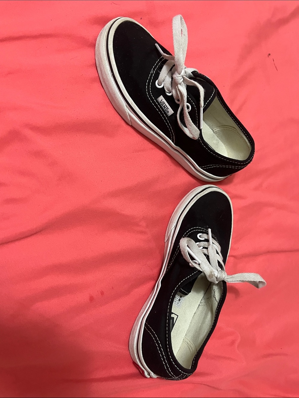 Vans Kids Black and White Low-Top Canvas Sneakers - Little Boy 1